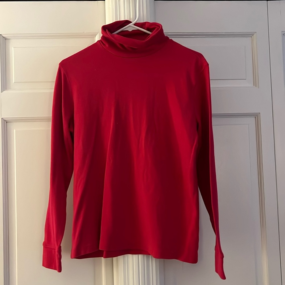 Lands end, relaxed fit pink turtleneck